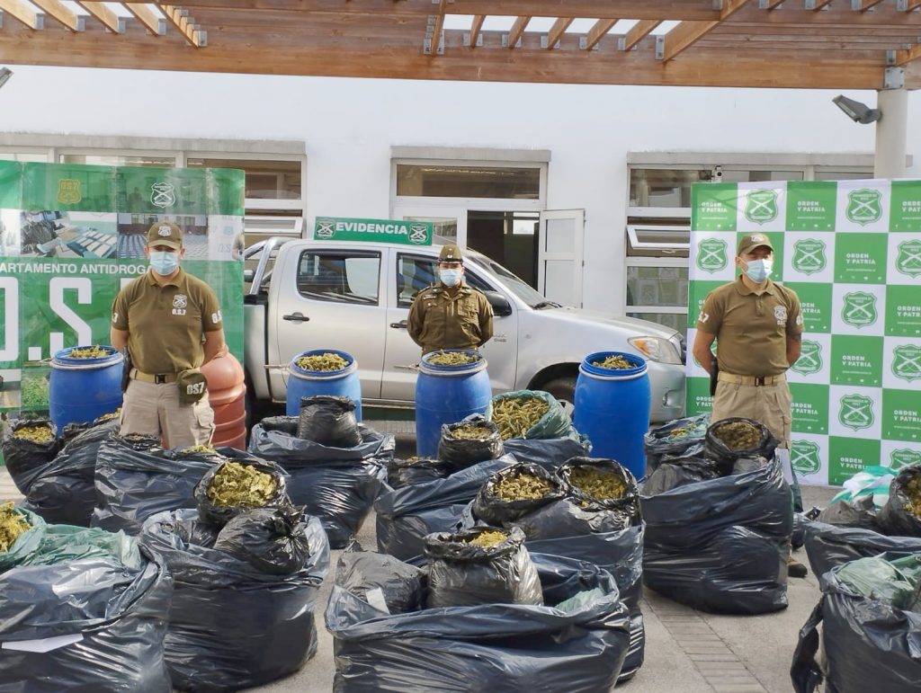 Masiva incautación de droga terminó con dos detenidos