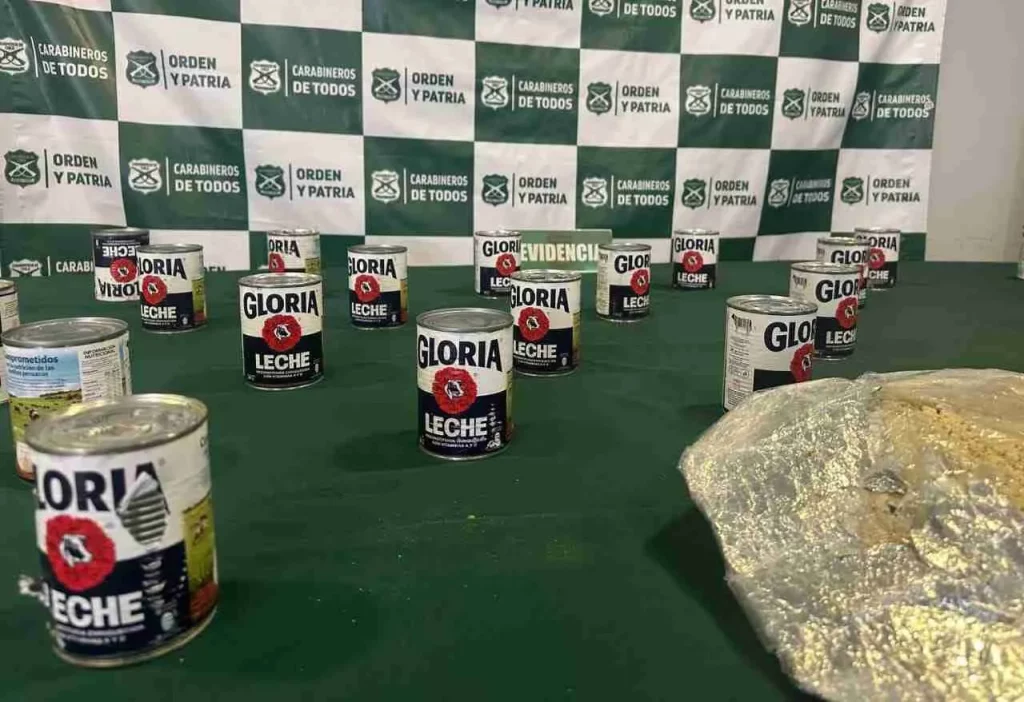 Carabineros de Coquimbo incauta siete kilos de pasta base de cocaína camuflada en latas de leche evaporada