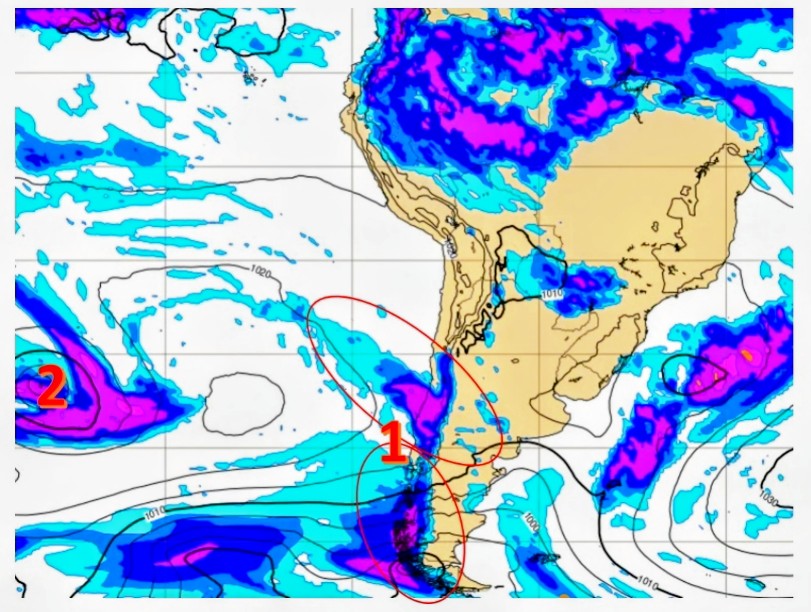 Sistema frontal dejará lluvia en Coquimbo y reforzará precipitaciones en el sur