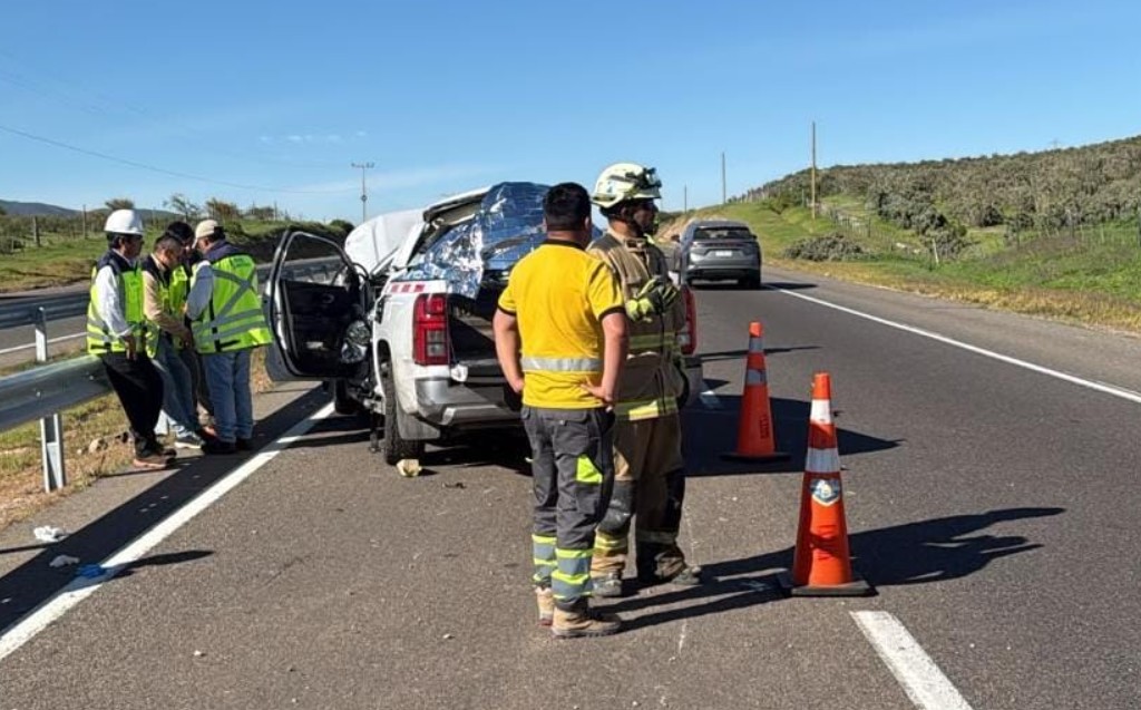 Coquimbo: Fatal volcamiento en la Ruta 5 deja un conductor fallecido