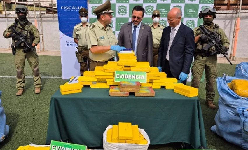 Antofagasta y Coquimbo concentran operativos que sacaron de circulación casi 700 kilos de droga